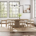Christopher Knight Home Irelia Farmhouse 7 Piece Dining Set with Rubberwood Upholstered Chairs