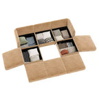Élégant canapé en chenille blanche avec rangement sous l'assise et ottomane, en forme de U, 3 places, avec dossier et accoudoirs cylindriques