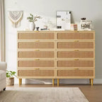 Commode 5 tiroirs pour chambre à coucher, commode haute avec tiroirs profonds, grande commode pour placard avec plateau large