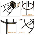 MAYEERTY Lot de 2 tabourets de bar pivotants blanc crème, avec cordes en papier tressées à la main et cadre en métal, pour comptoir de cuisine