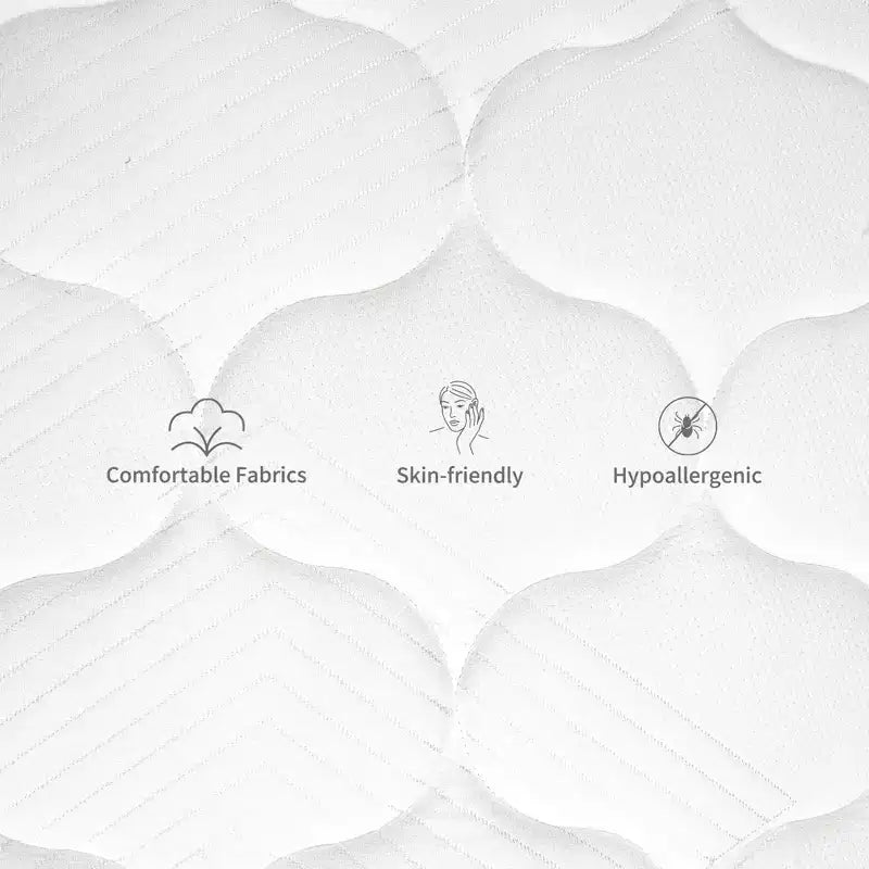 Matelas hybride Swedrea en mousse à mémoire de forme rafraîchissante, fermeté moyenne, livré compressé dans une boîte