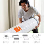 Matelas hybride Swedrea en mousse à mémoire de forme rafraîchissante, fermeté moyenne, livré compressé dans une boîte