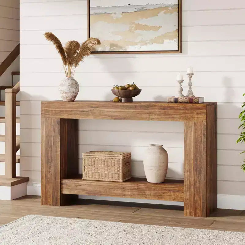 Console Table for Entryway, Entry Accent Table for Living Room, Long Console Table with Storage