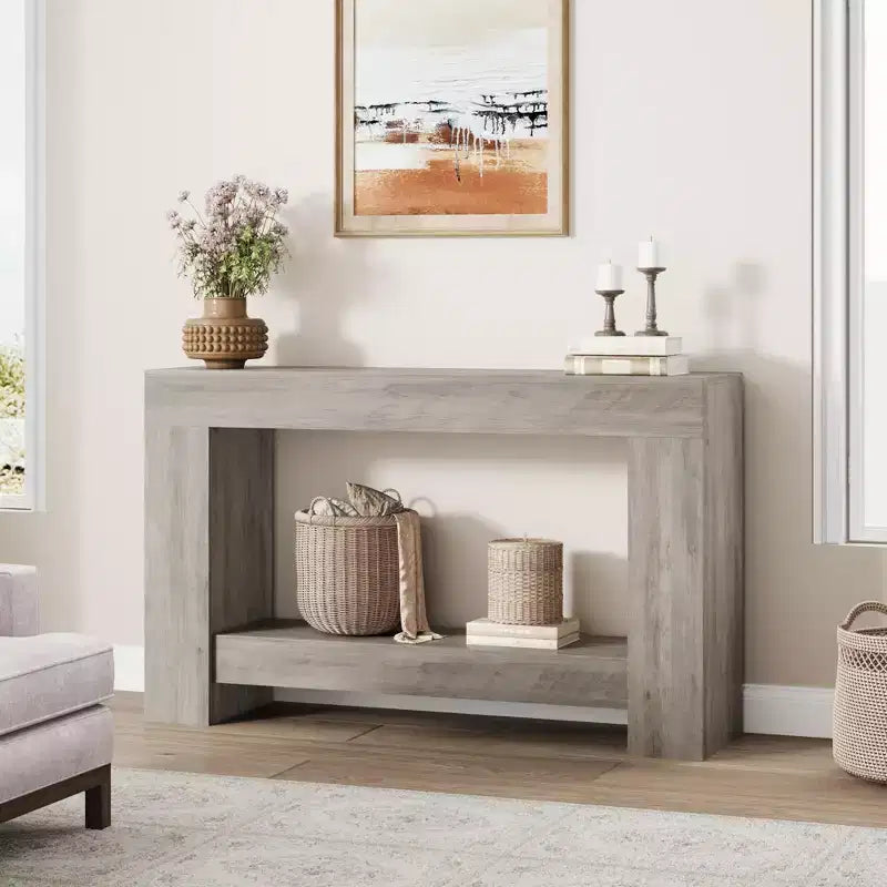 Table console pour entrée, table d'appoint pour salon, longue table console avec rangement