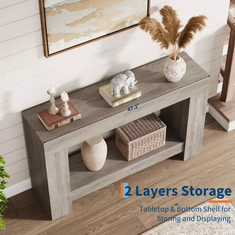 Table console pour entrée, table d'appoint pour salon, longue table console avec rangement