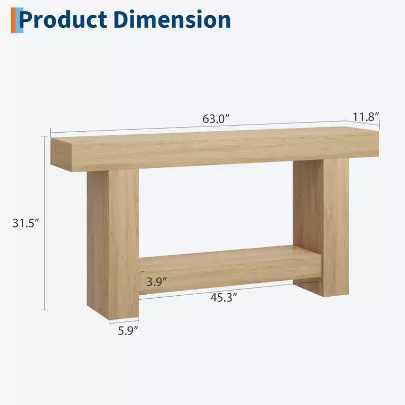 Table console pour entrée, table d'appoint pour salon, longue table console avec rangement