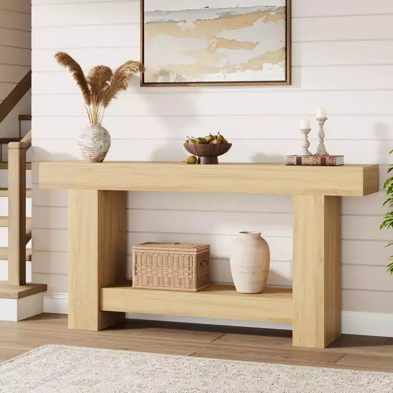 Table console pour entrée, table d'appoint pour salon, longue table console avec rangement