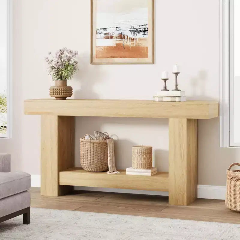 Table console pour entrée, table d'appoint pour salon, longue table console avec rangement