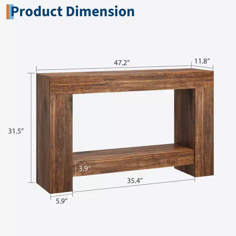 Table console pour entrée, table d'appoint pour salon, longue table console avec rangement
