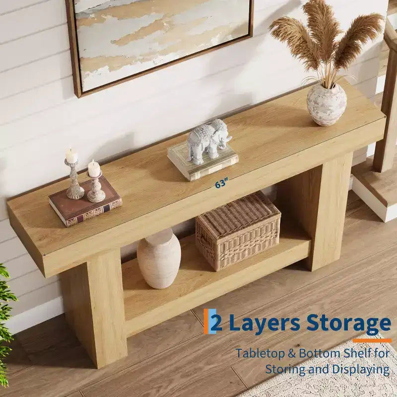 Table console pour entrée, table d'appoint pour salon, longue table console avec rangement