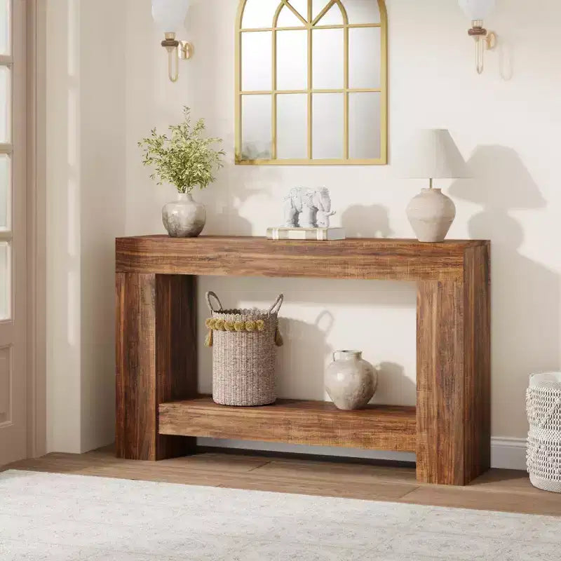 Table console pour entrée, table d'appoint pour salon, longue table console avec rangement