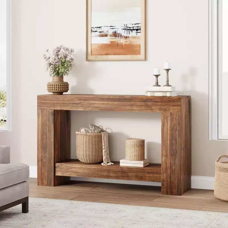 Table console pour entrée, table d'appoint pour salon, longue table console avec rangement
