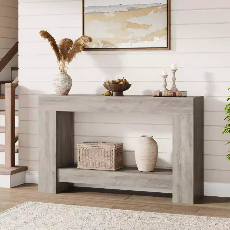 Table console pour entrée, table d'appoint pour salon, longue table console avec rangement