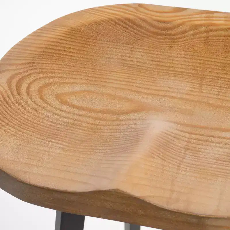 Tabourets de bar pivotants sans dossier GDFStudio Malia en pin et fer de 80 cm (Lot de 2)
