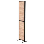 MAYEERTY Paravent à 3 panneaux 1,80 m, en bois, écran d'intimité pliant, marron, séparateur de pièce autoportant