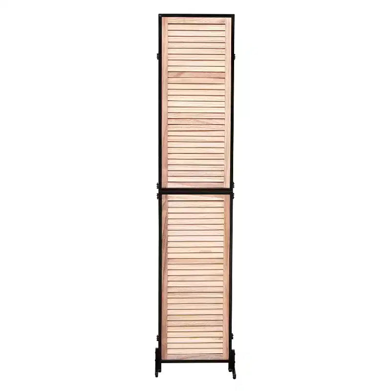 MAYEERTY Paravent à 3 panneaux 1,80 m, en bois, écran d'intimité pliant, marron, séparateur de pièce autoportant