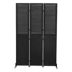 MAYEERTY Paravent à 3 panneaux 1,80 m, en bois, écran d'intimité pliant, marron, séparateur de pièce autoportant