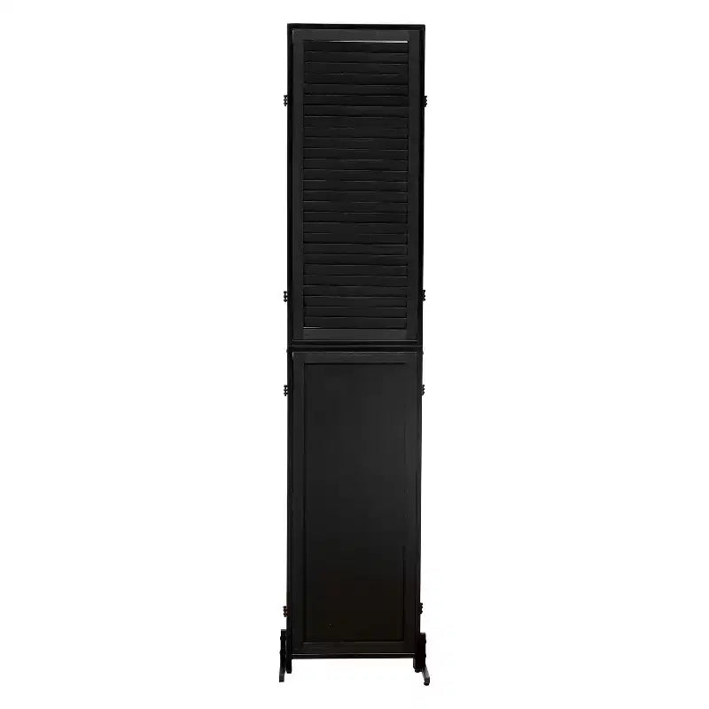 MAYEERTY Paravent à 3 panneaux 1,80 m, en bois, écran d'intimité pliant, marron, séparateur de pièce autoportant