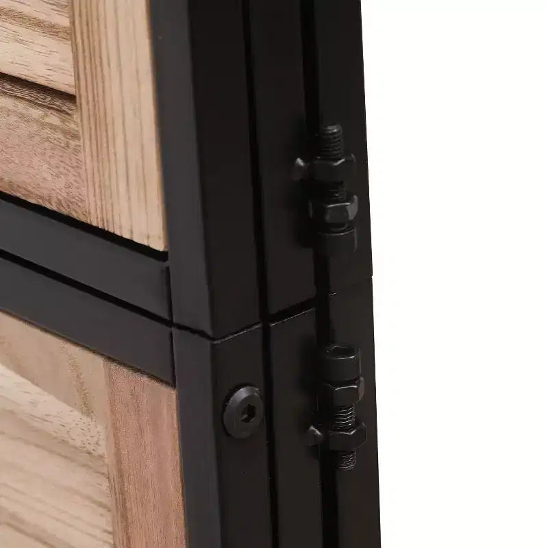 MAYEERTY Paravent à 3 panneaux 1,80 m, en bois, écran d'intimité pliant, marron, séparateur de pièce autoportant