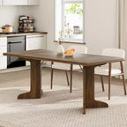 71 Dining Table for 6 to 8 People, Modern Dinner Table with Unique Wooden Legs, Rectangle Dining Table