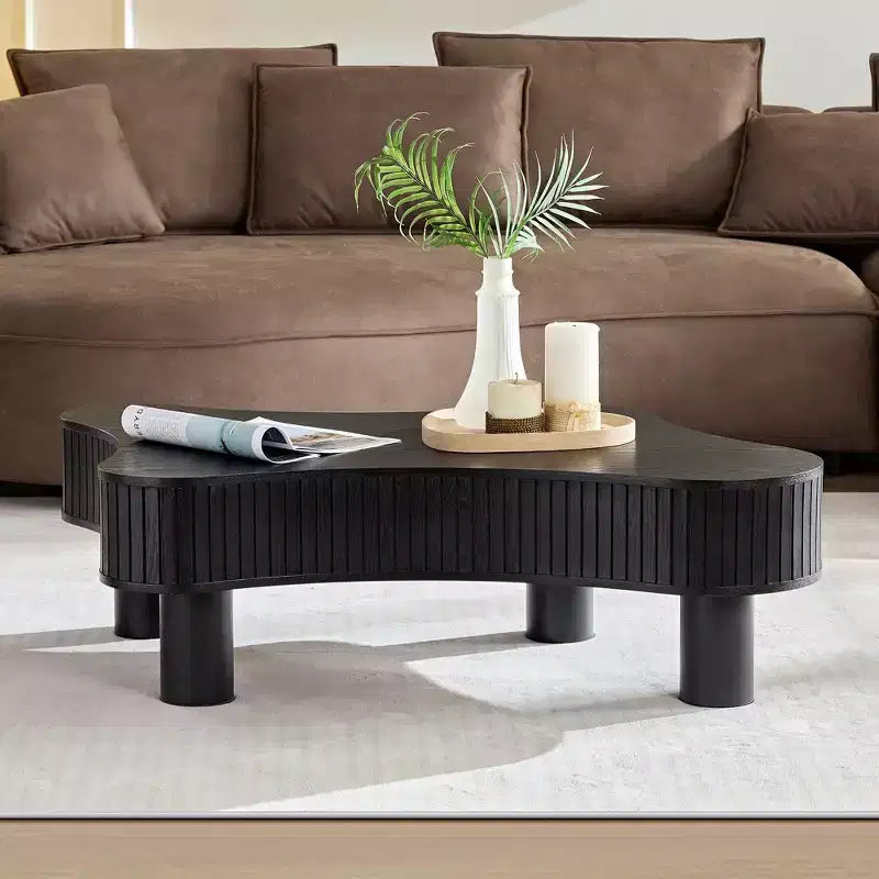 Okak – Ensemble de 2 tables basses gigognes modernes, tables d'appoint rondes à 2 niveaux, montage facile pour salon/chambre/balcon/jardin