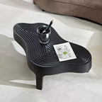 Okak – Ensemble de 2 tables basses gigognes modernes, tables d'appoint rondes à 2 niveaux, montage facile pour salon/chambre/balcon/jardin