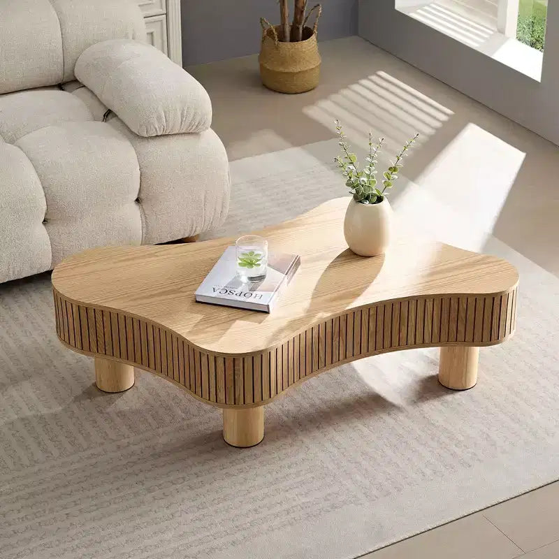 Okak – Ensemble de 2 tables basses gigognes modernes, tables d'appoint rondes à 2 niveaux, montage facile pour salon/chambre/balcon/jardin