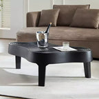Okak – Ensemble de 2 tables basses gigognes modernes, tables d'appoint rondes à 2 niveaux, montage facile pour salon/chambre/balcon/jardin