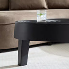 Okak – Ensemble de 2 tables basses gigognes modernes, tables d'appoint rondes à 2 niveaux, montage facile pour salon/chambre/balcon/jardin