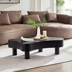 Okak – Ensemble de 2 tables basses gigognes modernes, tables d'appoint rondes à 2 niveaux, montage facile pour salon/chambre/balcon/jardin