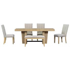 Ensemble de salle à manger extensible Whisen avec banc et 4 chaises