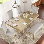 Ensemble de salle à manger extensible Whisen avec banc et 4 chaises