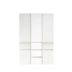 HomeStock 70.9 in.H x 17.72 in.W White Wood Composite Closet System for Universal Storage with Storage Bins