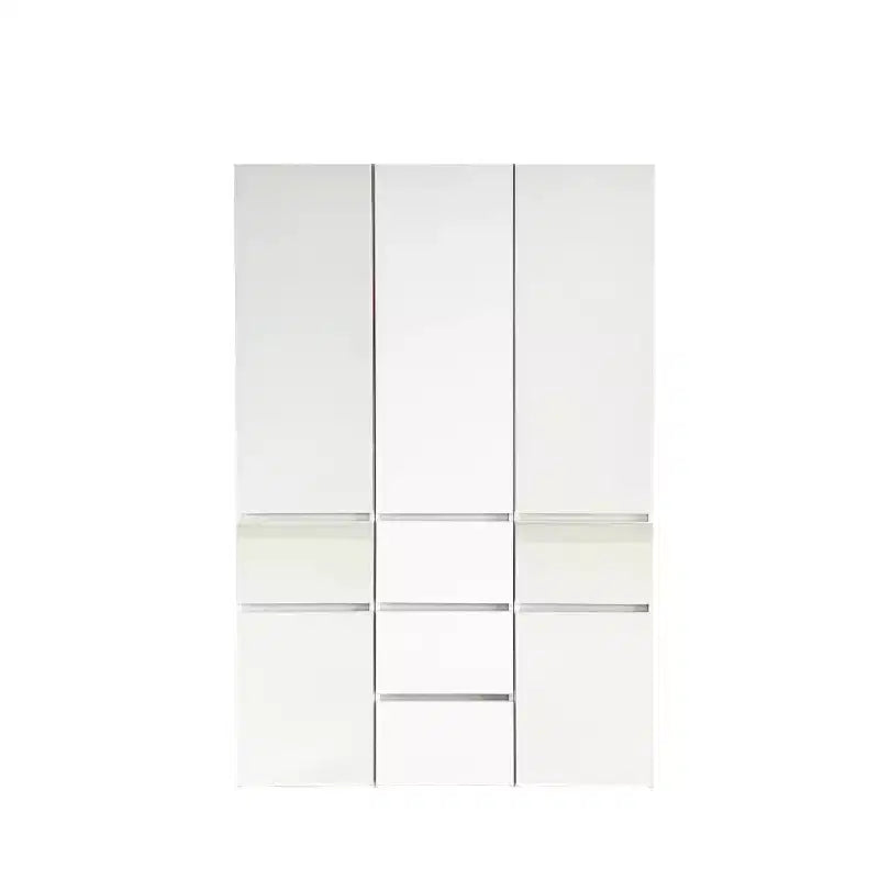 HomeStock 70.9 in.H x 17.72 in.W White Wood Composite Closet System for Universal Storage with Storage Bins