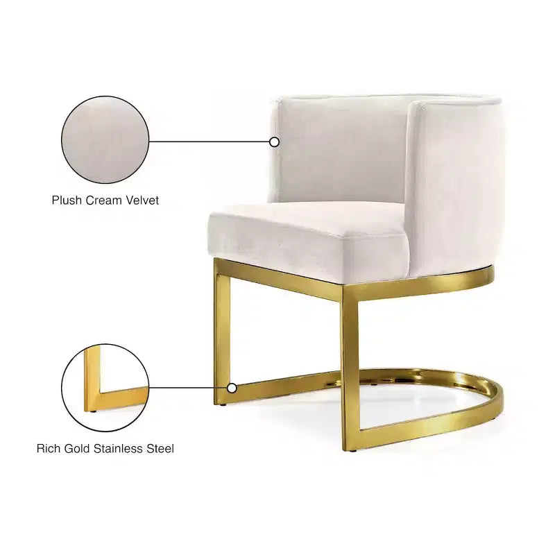 Meridian Furniture, Chaise de salle à manger en velours Gianna