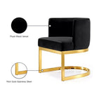 Meridian Furniture, Chaise de salle à manger en velours Gianna
