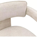Meridian Furniture, Chaises de salle à manger en tissu chenille beige Brenda, lot de 2