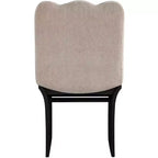 Chaise de salle à manger capitonnée en tissu chenille beige Shaw Meridina Furniture