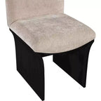 Chaise de salle à manger capitonnée en tissu chenille beige Shaw Meridina Furniture