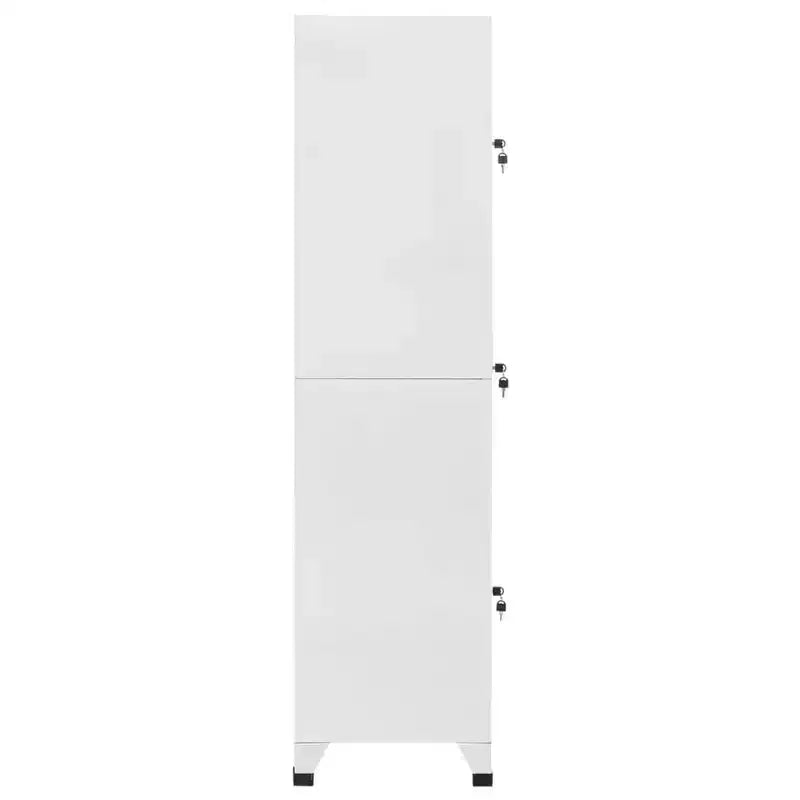 vidaXL Armoire de rangement en acier à 3 compartiments - Résistante, montage facile, rangement sécurisé et nettoyage facile