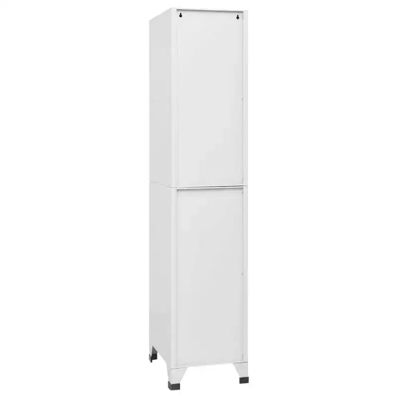 vidaXL Armoire de rangement en acier à 3 compartiments - Résistante, montage facile, rangement sécurisé et nettoyage facile