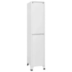 vidaXL Armoire de rangement en acier à 3 compartiments - Résistante, montage facile, rangement sécurisé et nettoyage facile
