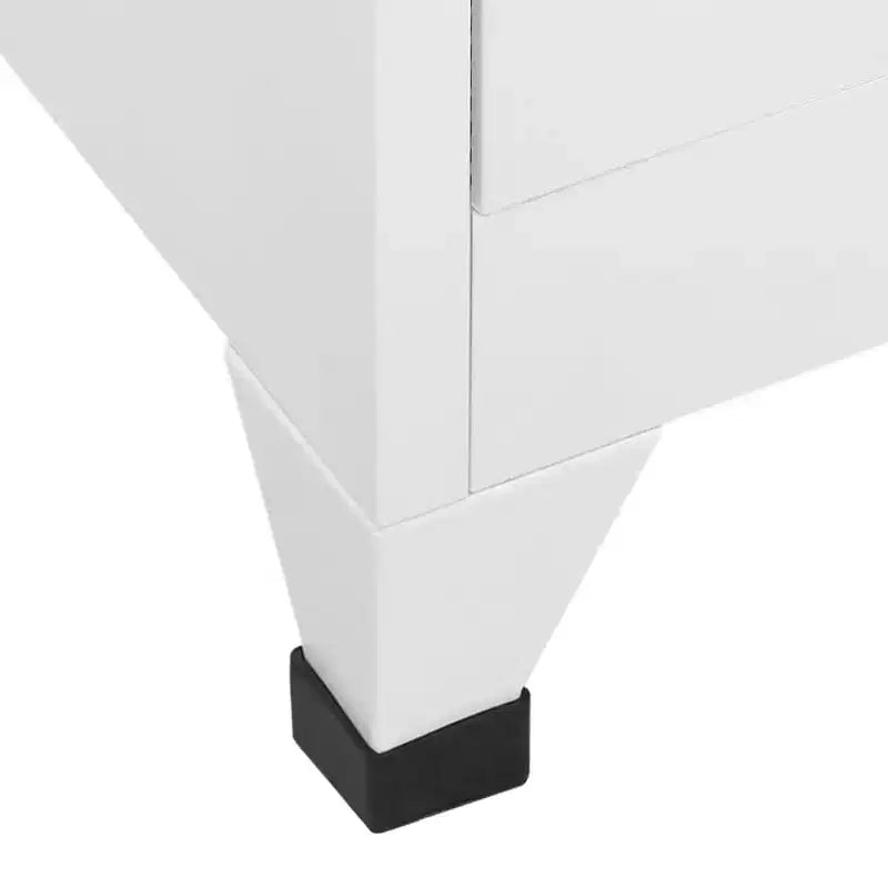vidaXL Armoire de rangement en acier à 3 compartiments - Résistante, montage facile, rangement sécurisé et nettoyage facile
