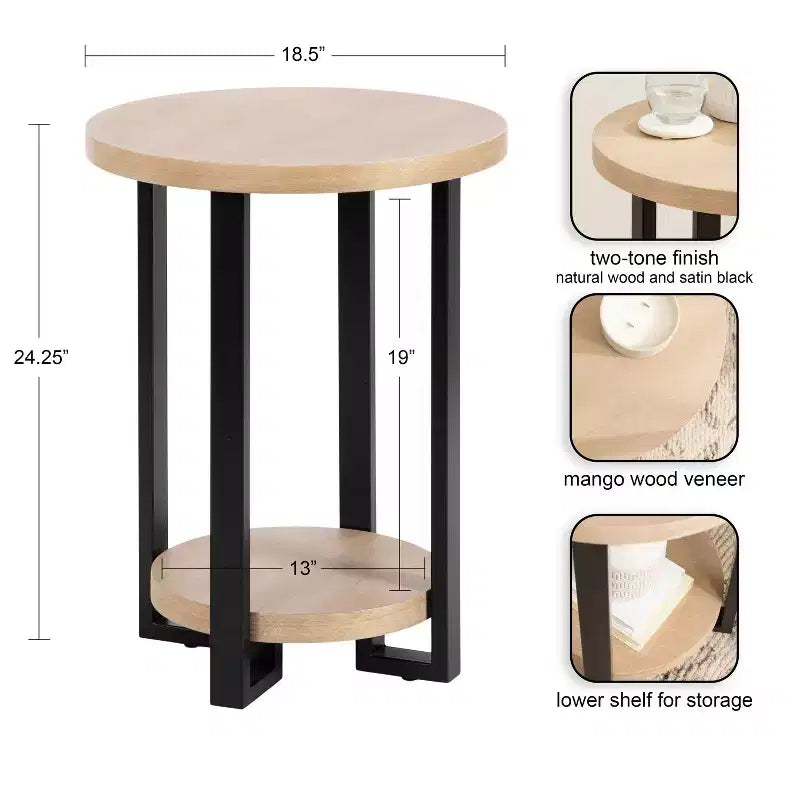 Table d'appoint ronde Kate et Laurel Hendricks