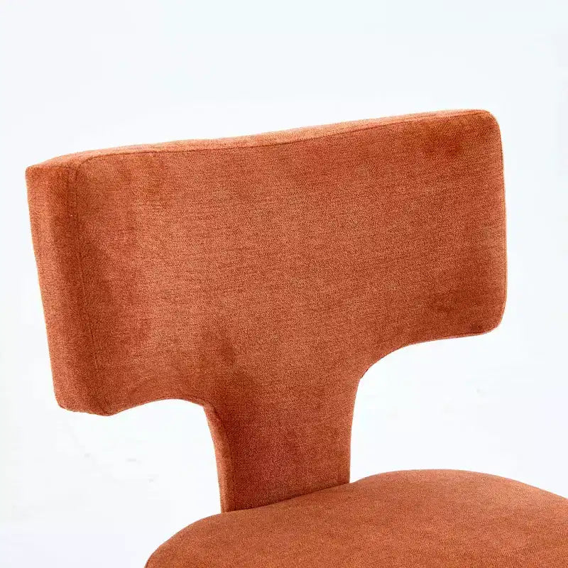 CLIHOME Lot de 2 tabourets de bar mi-siècle hauteur comptoir, chaises d'appoint de cuisine rembourrées en tissu lin de style campagnard avec dossier incurvé