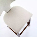 CLIHOME Lot de 2 tabourets de bar mi-siècle hauteur comptoir, chaises d'appoint de cuisine rembourrées en tissu lin de style campagnard avec dossier incurvé