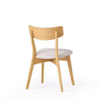 Ensemble de salle à manger 5 pièces GDFStudio Leora, de style moderne du milieu du siècle, en bois et tissu