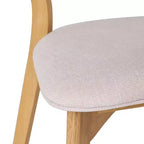 Ensemble de salle à manger 5 pièces GDFStudio Leora, de style moderne du milieu du siècle, en bois et tissu