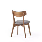 Ensemble de salle à manger 5 pièces GDFStudio Leora, de style moderne du milieu du siècle, en bois et tissu