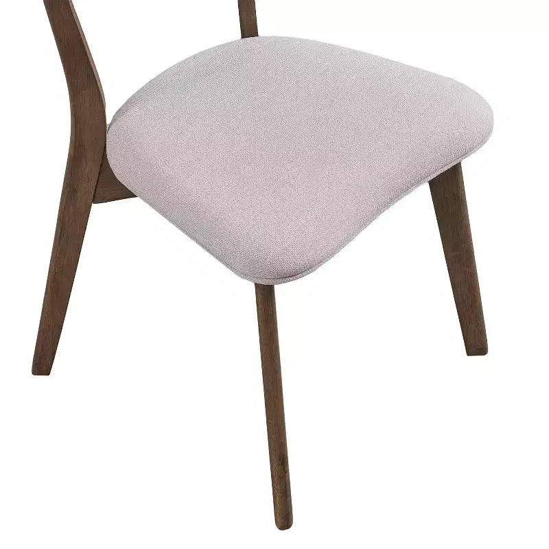 Ensemble de salle à manger 5 pièces GDFStudio Leora, de style moderne du milieu du siècle, en bois et tissu